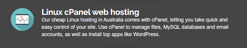 A screenshot of Zen Hosting's website for Linux cPanel control panel web hosting