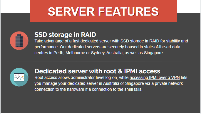 Dedicated server plans on Zen Hosting's website